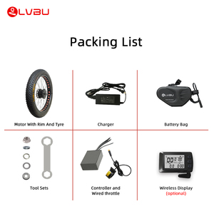 LVBU Großer Rabatt Einfaches Hinterrad-Fatbike-Umrüstset 36V 250W 29 Zoll mit Satteltasche und Akku - Product Image 5