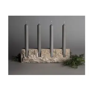Travertine candle holder marble candle stand home decor marble holder coaster base flower vase marble square candle holder