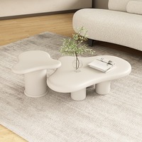 Ensemble de tables basses modernes et créatives de style nordique, nuage blanc, design, salon, appartement, petite table d'appoint