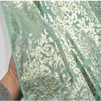 Tissu de Soie Coloré Islamique Vintage Coffre-fort Bosky Georgette Soie Lurex Tissu Paislay Métallique Blanc Tissu