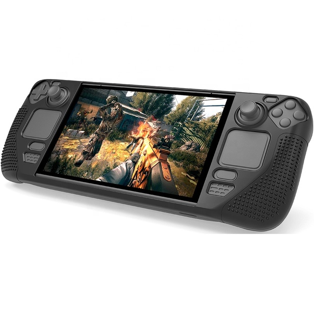 For Steam Deck Game Console Soft Flexible Protective Silicone Case Shell Cover With  Non-slip Handle