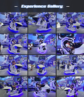 360 °   Silla Simuladora de Movimiento VR 3 en 1: Máquina Arcade de Vuelo, Carreras y Tiro con Plataforma Dinámica para Centros Comerciales