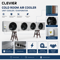 Évaporateur de chambre froide à dégivrage à gaz chaud pour système de réfrigération de stockage frigorifique de produits de la mer et de poisson