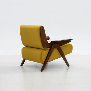 Minimalist Mid-Century Style Single Sofa <b>Chair</b> Zebra Design Solid Wood for Home Furniture Living Room <b>Balcony</b> Lazy Leisure <b>Chair</b> - Product Image 2