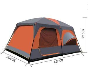 Tente de camping en gros de Chine, deux chambres, double couche, pour la famille, pour le camping en plein air - Product Image 4