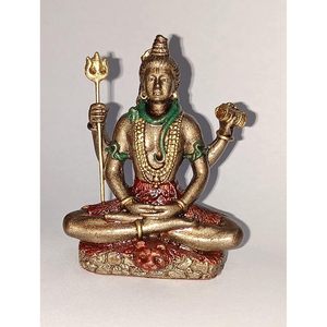 PARIJAT artesanía resina Shiva estatua Padmasana Pose dios hindú escultura para el hogar o la oficina templo figurita coleccionable - Product Image 2