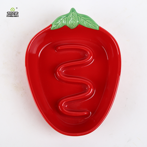 Bol pour <span class=keywords><strong>chat</strong></span> de nourriture lente en forme de fraise, alimentation saine anti-avale assiette de nourriture lente alimentation <span class=keywords><strong>chat</strong></span> bol de nourriture pour <span class=keywords><strong>chat</strong></span> en céramique - Product Image 4