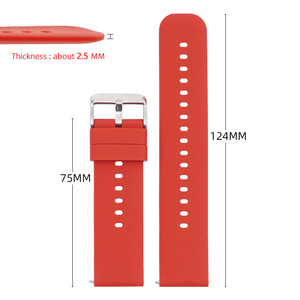 Bracelet de montre sport en silicone ultra-fin à dégagement rapide, 7 couleurs, accessoires pour montre intelligente, 16 18 20 22 mm - Product Image 5