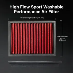 OE13721730946 Nuevo Filtro de Aire Deportivo Lavable de Alto Flujo para X3 M3 Z3 Z4 320i <span class=keywords><strong>E36</strong></span> 323Ci 323i <span class=keywords><strong>520i</strong></span> 523i 530i 728i 323Ti 235x175mm - Product Image 4