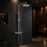 Ensemble de mitigeur de douche pluie en acier inoxydable 316 sans plomb de l'usine de Kaiping, avec pommeau de douche pluie pour salle de bain moderne