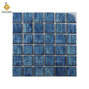 Banyo dekorasyon seramik mozaik karo tavuskuşu mavi kilm çizgili <span class=keywords><strong>retro</strong></span> yüzme havuz karosu - Product Image 5