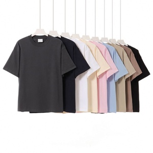 เสื้อยืดแขนสั้นคอตตอนแท้ 280 กรัม ดีไซน์ใหญ่ ทรงหลวม แบรนด์แฟชั่นผู้ชาย สีขาวล้วน ขายส่ง - Product Image 1