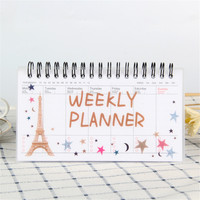 Kawaii spirale cahier calendrier Portable 2022 Agenda Journal Journal hebdomadaire mensuel planificateur organisateur calendrier école papeterie