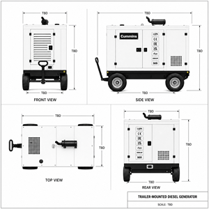 Groupe électrogène silencieux OEM Weichai 80 120 150 160 kW 90 kVA 2026 avec moteur diesel Cummins Ricardo à faible consommation de carburant - Product Image 3