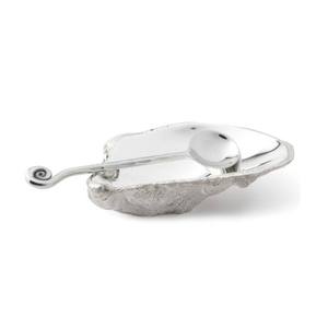 ชามอลูมิเนียมทรงกลมสีเงินทรงใบไม้ชุบน๊อตสำหรับตกแต่งบ้าน - Product Image 2