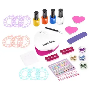 Kinder Niet-Giftige Nagelset Met Elektrische Droger Machine Art Sets Nagellak Sticker Speelgoed Alsof Spelen Educatief Speelgoed