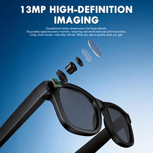 Occhiali Intelligenti AI Multifunzionali con Fotocamera, Registrazione Video 1200P, Riproduzione Musicale, Traduzione Testo <span class=keywords><strong>e</strong></span> Voce Multilingue, Occhiali BT - Product Image 1