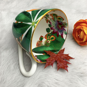 Bone China <b>Ceramic</b> <b>Mug</b> Tropical Rainforest Series Eco-Friendly Hand Grip Office Creative Personalized Breakfast Coffee Cup - Product Image 3
