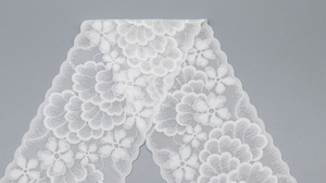 Viền ren trang trí mềm mại, đàn hồi, thiết kế mới, màu trắng, họa tiết hoa, dùng để trang trí đồ lót - Product Image 6