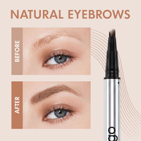 Crayon à sourcils double embout ultra-précis avec pinceau, stylo à sourcils liquide waterproof, marque privée