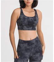 Logo personnalisé style classique double face brossé dos croisé hauts de gymnastique femmes soutien-gorge d'entraînement sous-vêtements de yoga débardeur de fitness