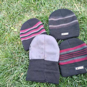 Knitted Hat Men's <b>Winter</b> Warm Fleece Lined Striped Ice <b>Cap</b> 56-58CM Acrylic Fiber Sport A6688K - Product Image 3