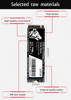 قرص صلب أصلي NVME Nv1 Pcie بسعات 256 جيجابايت و512 جيجابايت و1 تيرابايت، واجهة M.2 2280، SSD للكمبيوتر المحمول