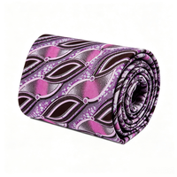 Tissu en coton imprimé africain unique, motif abstrait feuille violette et rose, pour la confection de robes, tissu imprimé africain en coton ciré