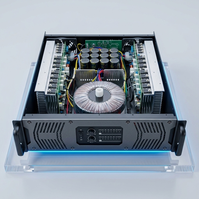 Professional Power Amplifier 2 Channel Class H Amplifier 2x1100W High Power Audio Stereo Amplifier Stage DJ KTV Bar PA System