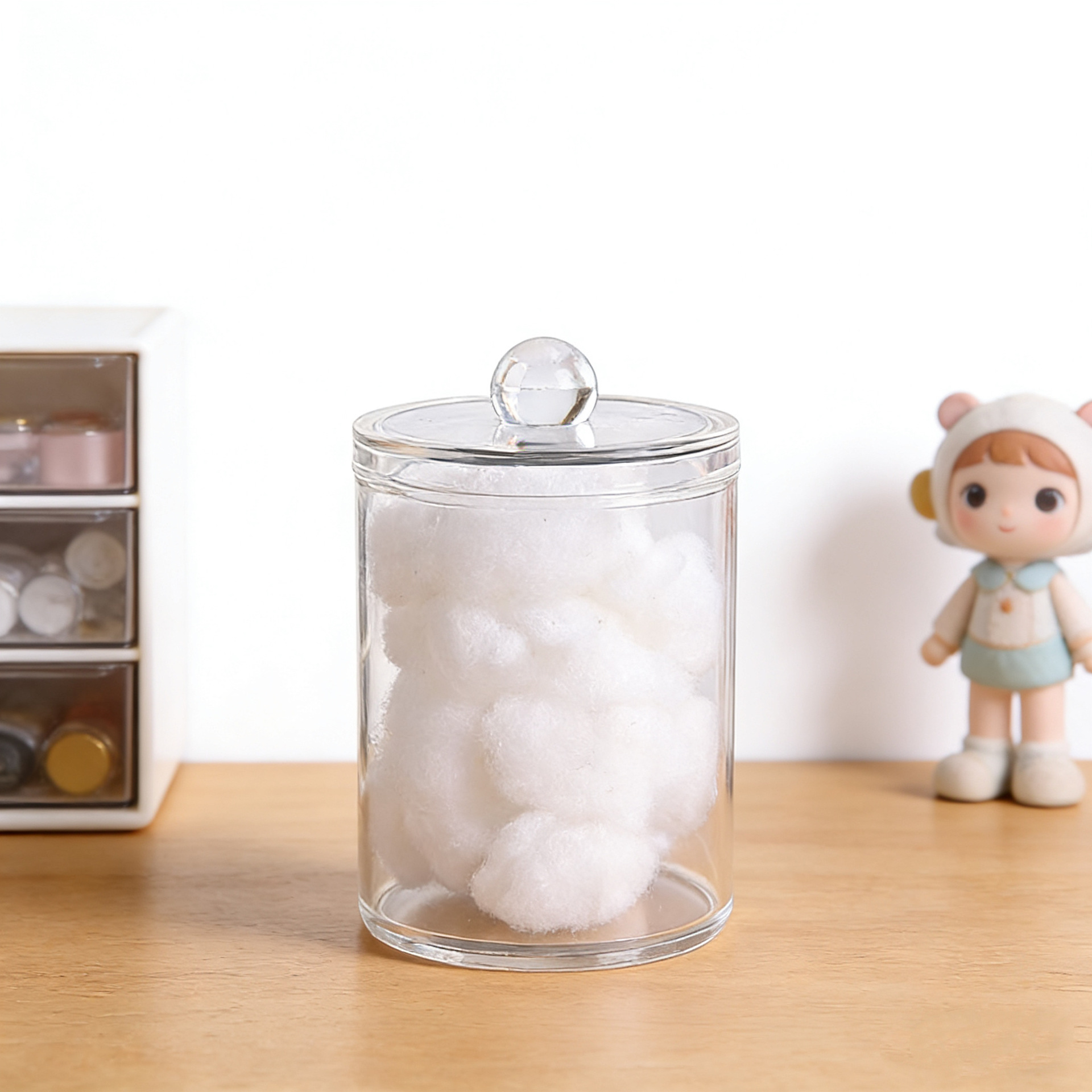 Boîte à cotons-tiges monocouche