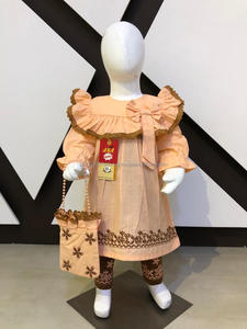 Chemise en popeline de coton style Jhabla avec un nouveau design de sac à main et un pantalon imprimé jersey, robe décontractée pour bébé fille - Product Image 6