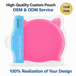 Custom Shape Alien MOPP+VMPET+PE Microwaveable Gravure Printed Swim Cap Zipper Bag