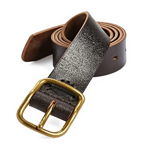 Ceintures formelles de luxe pour hommes, logo personnalisé imprimé, OEM ODM, ceinture en cuir unisexe personnalisée, ceintures en cuir durables fabriquées en Inde - Product Image 1