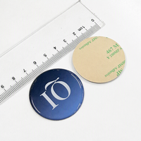Étiquettes RFID anti-métal robustes NTAG213 à noyau de ferrite, 40 mm, adhésives, encapsulées dans de l'époxy, avec couche anti-métal, ISO14443A, étiquettes NFC programmables