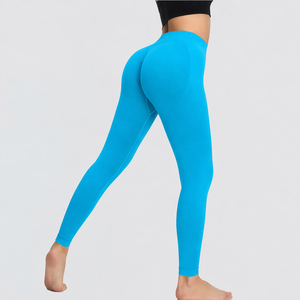 New Arrivals Ladies <strong>Low</strong> <strong>Waist</strong> Gym Seamless Scrunch Butt Fitness Yoga <strong>Leggings</strong> for Women - Product Image 2