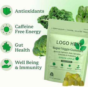 Kustom suplemen kunyah <span class=keywords><strong>vitamin</strong></span> Gummies vegan untuk dukungan energi, sistem imun, Gut kesehatan untuk dewasa - Product Image 2