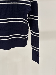 Suéter Cárdigan de Punto de Alta Calidad para Mujer, Manga Larga, Cuello en V, Botones, Rayas, para Primavera y Otoño, Estilo Casual - Product Image 5