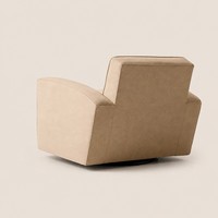 Fauteuil moderne en tissu, revêtement en lin, accoudoirs carrés, canapé simple, siège de salon pour salon, chambre à coucher, mobilier de maison