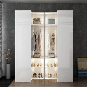 Multifunktionaler Eckschrank L-förmiger Rechtwinkliger Schrank Schlafzimmermöbel Moderner Kleiderschrank Holzschrank - Product Image 2