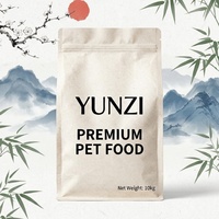 Pochette en plastique pour aliments pour animaux de compagnie, avec logo personnalisé, résistante à l'usure, anti-fuite, structure flexible, pour l'emballage de croquettes et biscuits secs, fournie par l'usine.