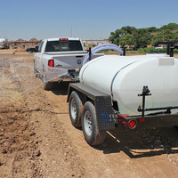 Remorque de transport d'eau express portable avec pompe, remorque-citerne à eau portable
