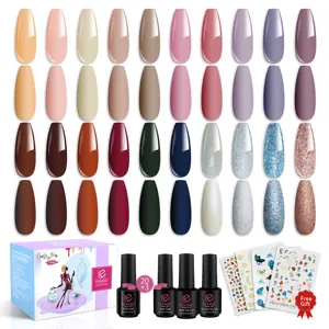 2021 Kaga DIY Gia Đình Bán Buôn Nail Nguồn Cung Cấp Nail Gel 23 Cái/Kit HEMA Miễn Phí Không Có DI-HEMA UV Gel Nail Polish Set