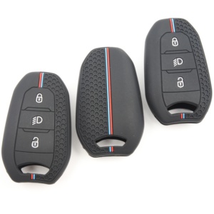Funda de silicona premium para llave de Peugeot 208 308 <span class=keywords><strong>Citroen</strong></span> C3 <span class=keywords><strong>C4</strong></span> C5, antiarañazos, a prueba de polvo, protector de llave remota de ajuste completo - Product Image 4