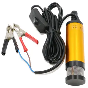 Bomba sumergible eléctrica portátil, bomba de transferencia de combustible de 12V, 24V de CC para bombeo de aceite diésel, agua, carcasa de aleación de aluminio, 12L/min