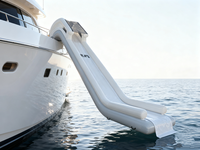 Toboggan flottant gonflable pour super yacht, usage domestique et résidentiel, matériau PVC, fêtes privées, location