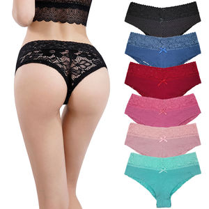 Bragas de Algodón con Encaje Sexy para Mujer de Fábrica, Nuevo Estilo, Ropa Interior para Damas - Product Image 1