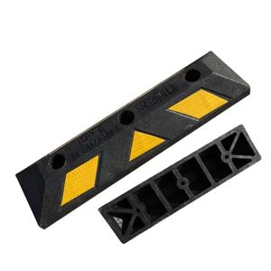 Butée de stationnement en caoutchouc Angcheng avec bande réfléchissante pour alignement des roues de garage, sécurité anti-collision - Product Image 3