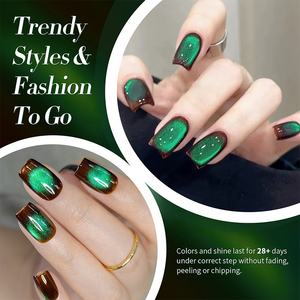 BORN PRETTY-Vernis à Ongles Gel Magnétique Rouge Foncé Vert Oeil de Chat Vernis Semi Permanent sans HEMA Gel UV Non TPO - Product Image 5