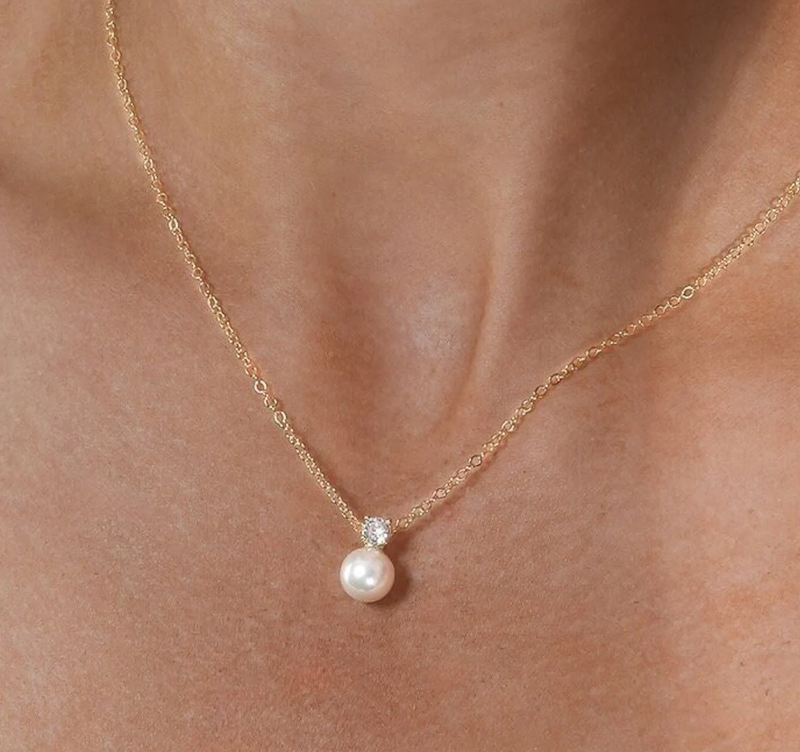 Full Customized Fashion Simple Pearl Moissanite