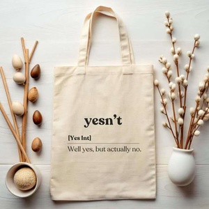 Sac fourre-tout en toile de coton de couleur beige pour femmes sac à main de voyage portable avec logo personnalisé sac d'épicerie durable - Product Image 2